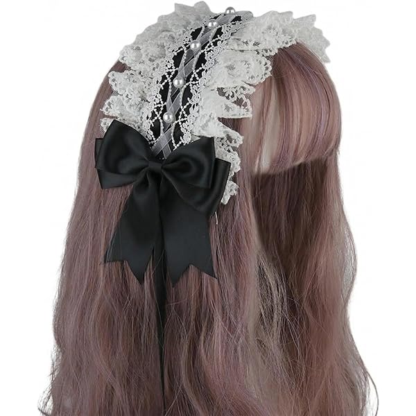 Amazon.com: TTYAO REII Women's Lolita Headband Black Lace Maid